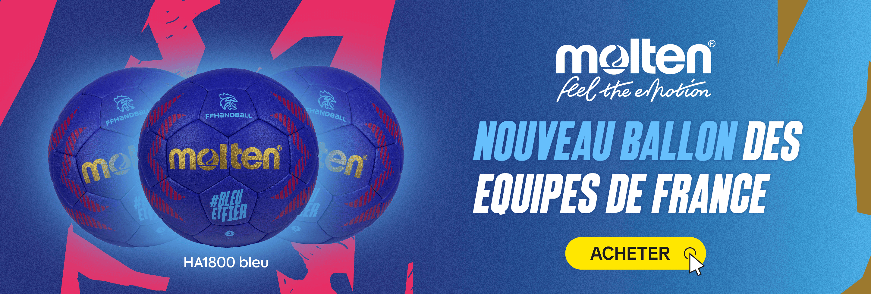Insigne FFHB Handball – Boutonnière + épinglette, Fabrication Française, Sport